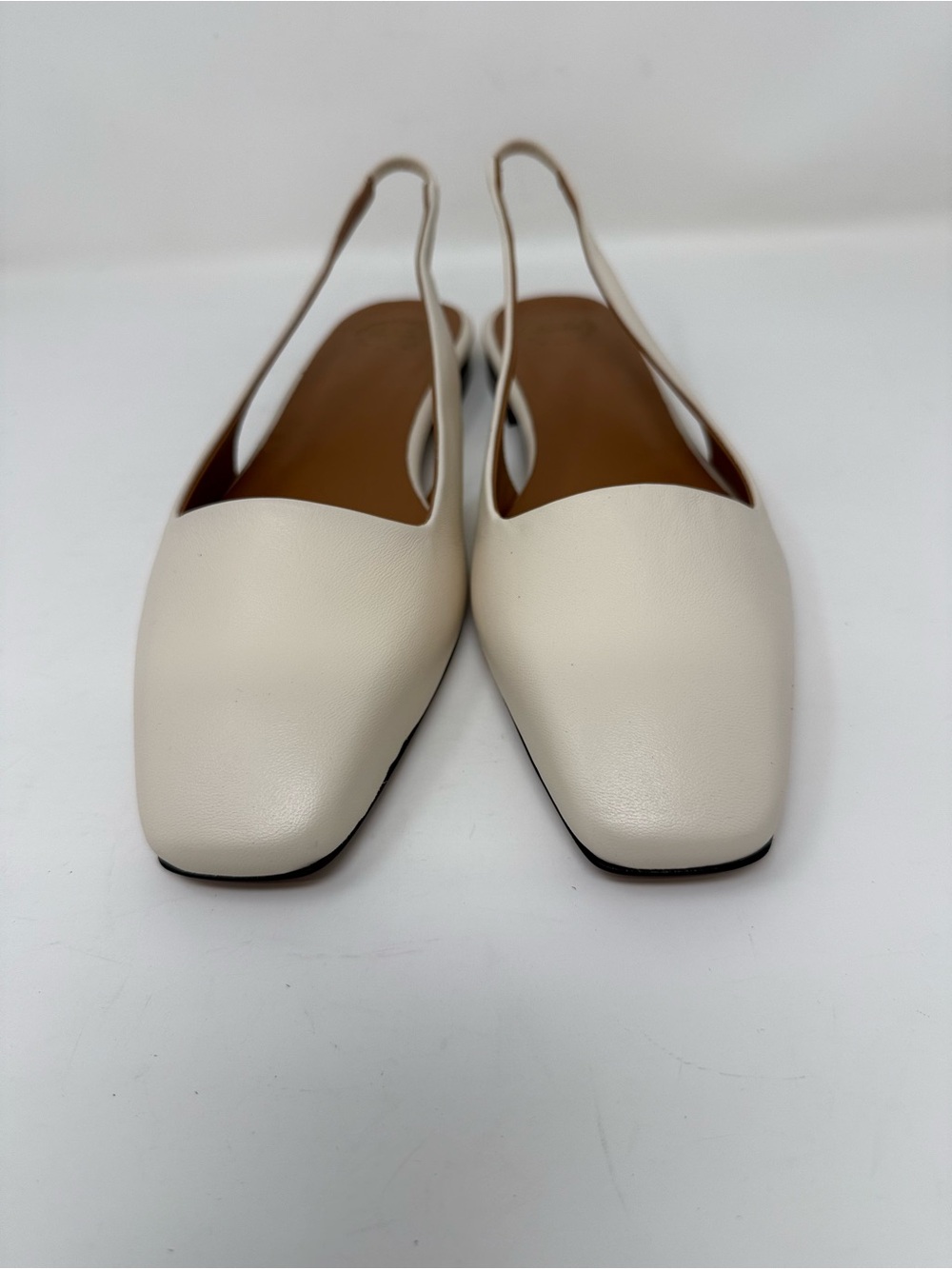 New ATP Atelier Plesio Flat Slingback Linen Leather Sz 10 - Picture 10 of 14